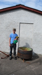 908 cm Piston, outside the Marine Engine Museum 