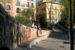 Fuen and Catie, Plaza de 2nd de Mayo.